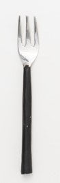Salisbury Iron Sand condiment fork with a small steel fork head and a black handle