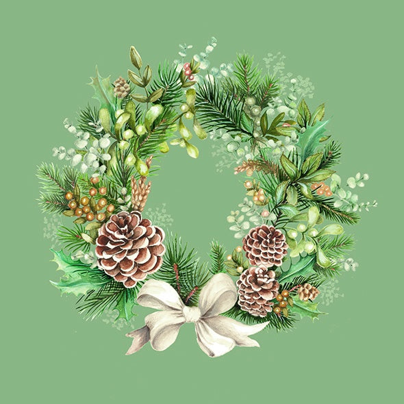 IHR Luncheon Wreath of The Forest Green
