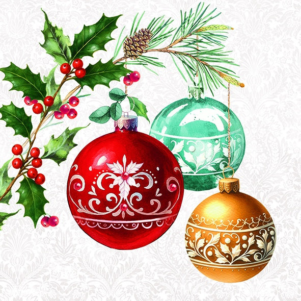 IHR Luncheon Three Christmas Baubles
