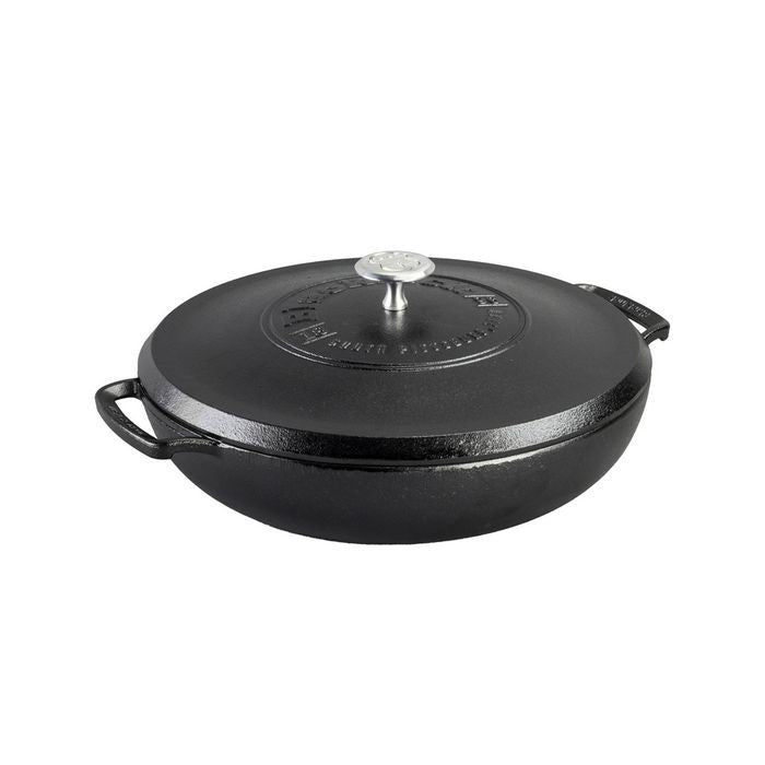 Lodge Blacklock braiser with a lid, 3.7L, in dark grey cast iron
