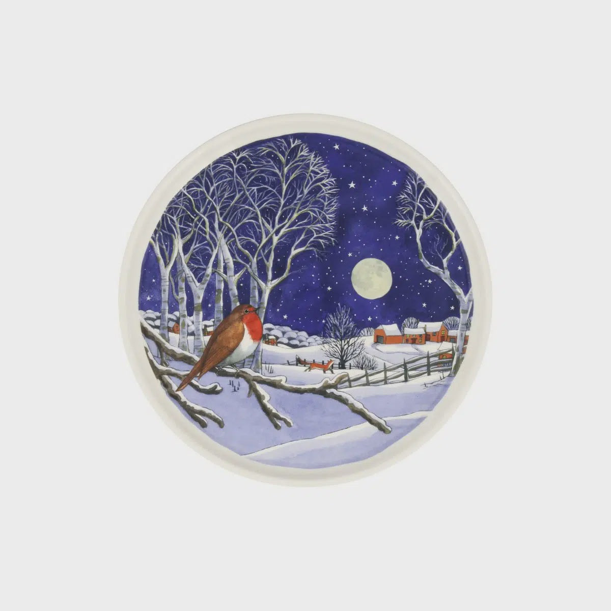 Emma Bridgewater Midnight Robin Flat Serving Plate