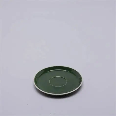 ACME Evo Roman saucer in Kawakawa green with a ribbed edge, 12cm