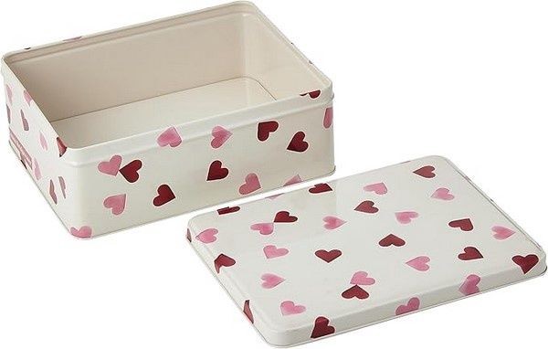 Emma Bridgewater Deep Rectangle Bakery Tin - Pink Hearts