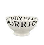 Emma Bridgewater Black Toast French bowl with Porridge lettering
