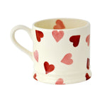Emma Bridgewater Pink Hearts small mug with a pattern of pink and red hearts