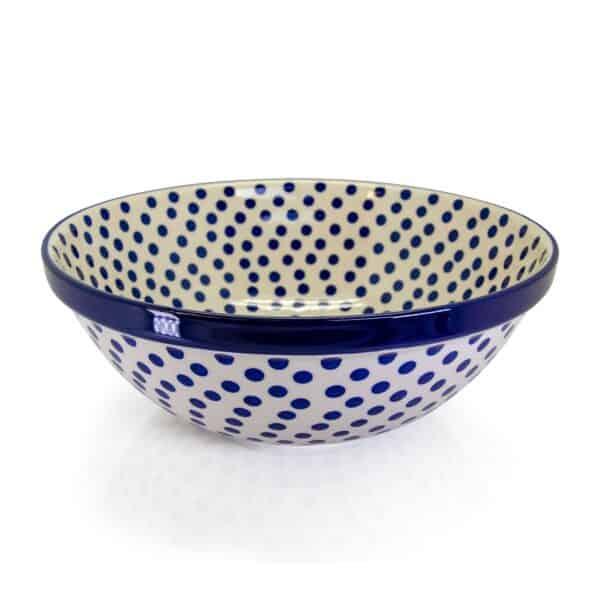Polish Ceramics Bowl 27.5cm - White/BlueSpot