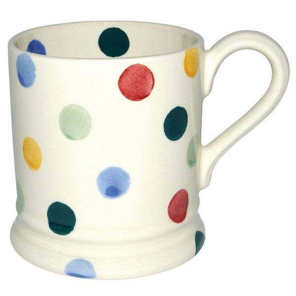 Emma Bridgewater half pint mug with a Polka Dot pattern in multicoloured spots
