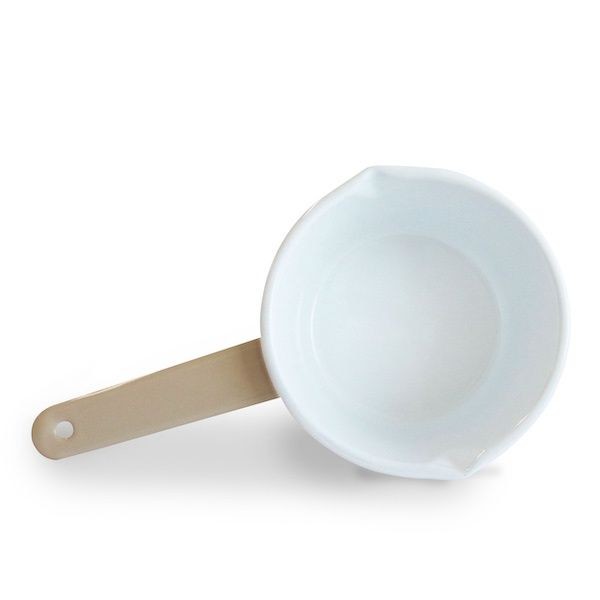 Dishy Enamelware Cafe Milk Pan Almond 14cm