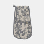 Raine & Humble Berry double oven glove with a blackberry print in grey