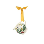 Emma Bridgewater Rosehip & Ivy tiny jug decoration hung from a yellow ribbon