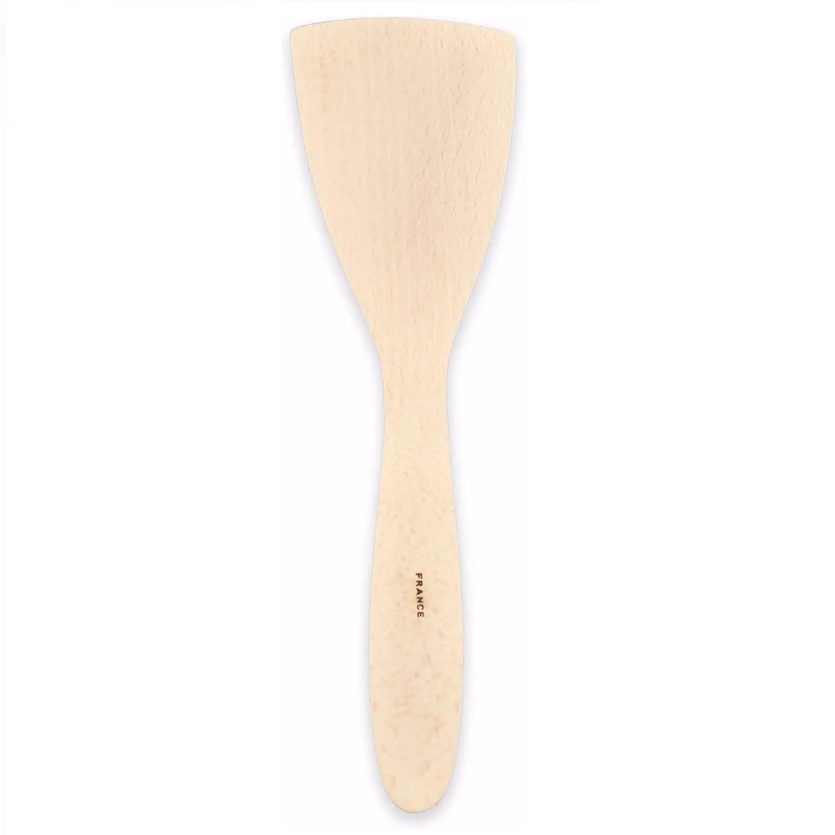 French Woodware extra wide flat spatula in pale beechwood