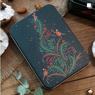 Sara Miller - Christmas Robins in PineTree - Small Rectangle
