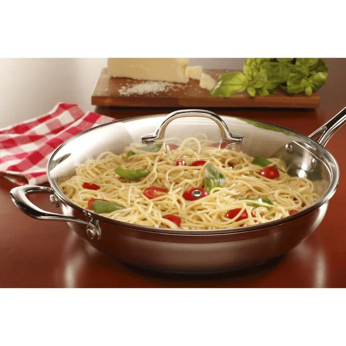 Swiss Diamond Saute Pan with lid Stainless Steel