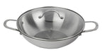 Swiss Diamond DLX Premium steel induction wok, 32cm, with a glass lid and two handles