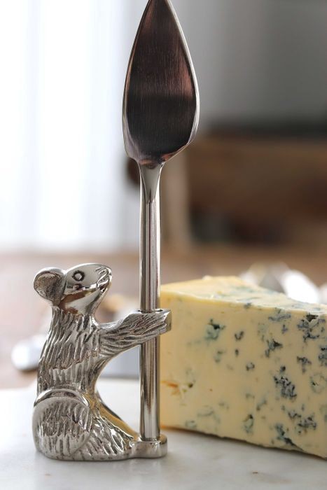 Standing Guard Mouse with Cheese Knife