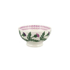 Emma Bridgewater Thistle French bowl with a purple thistle and dot border