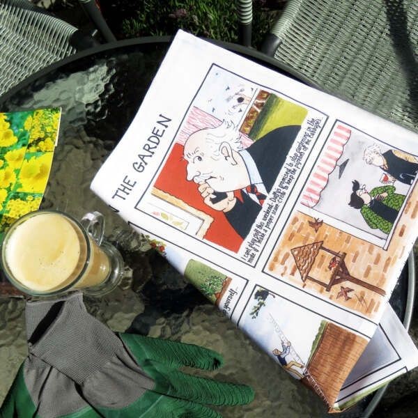 Samuel Lamont Tea Towel - Tottering In The Garden