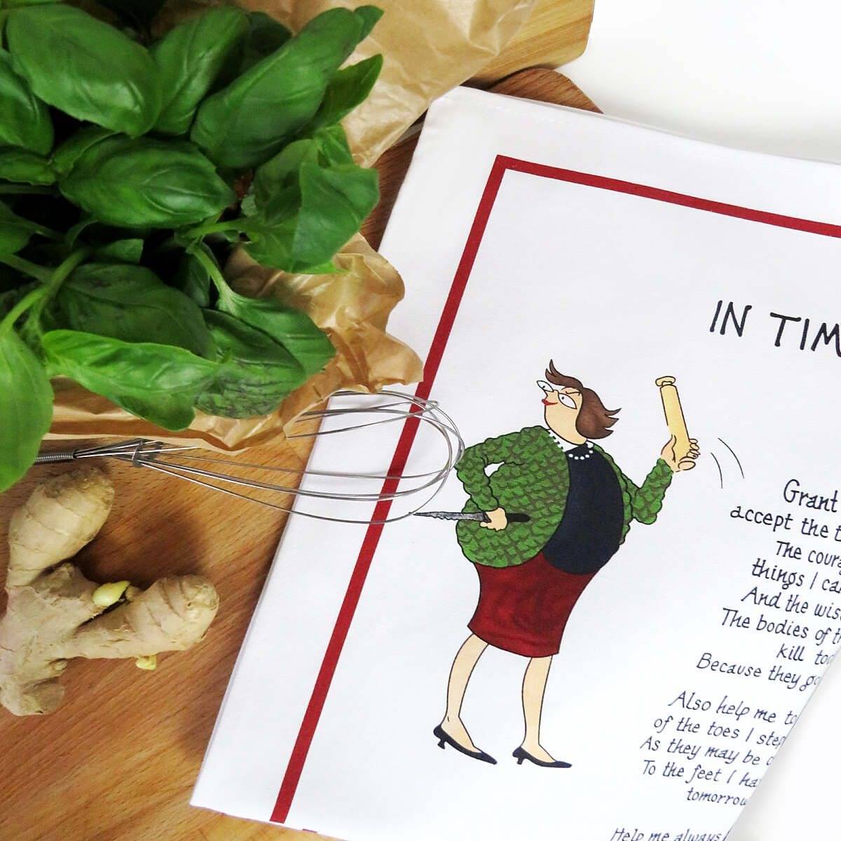 Samuel Lamont Tottering Tea Towel - In Times of Stress