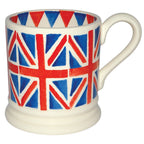 Emma Bridgewater Union Jack half pint mug with a red, white and blue flag pattern