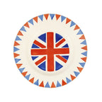 Emma Bridgewater Union Jack Truly Great 8 1/2 inch plate with a flag design and triangle border