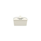 Emma Bridgewater Utility small butter dish in cream with Butter Dish lettering