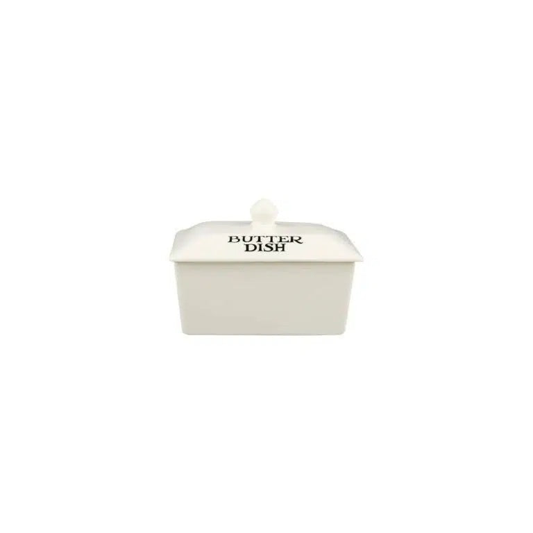 Emma Bridgewater Utility small butter dish in cream with Butter Dish lettering