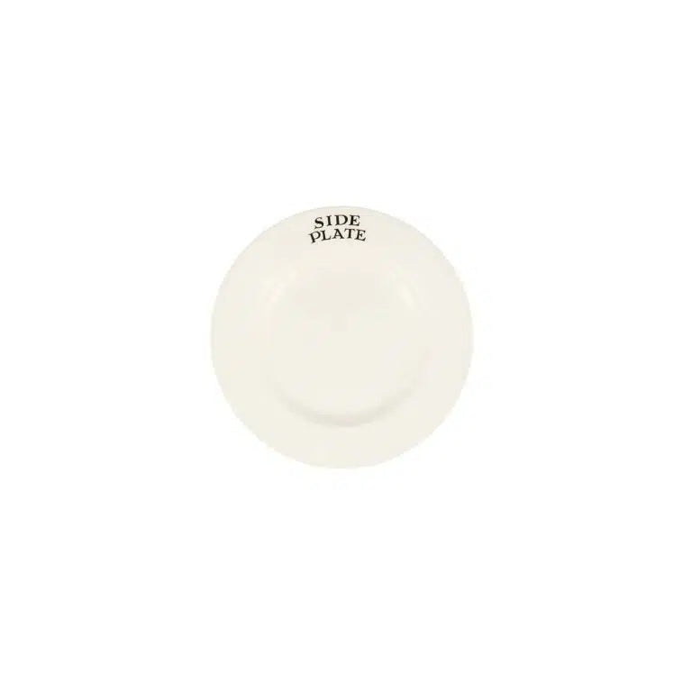 Emma Bridgewater Utility medium dinner plate, 8 1/2 inch, in cream with black lettering
