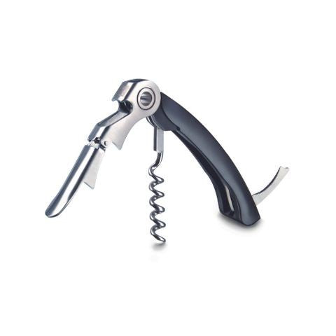 Vacu Vin double hinged corkscrew in black with a foil cutter