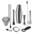 Vacu Vin Mixologist cocktail set, 14 pieces in stainless steel and black
