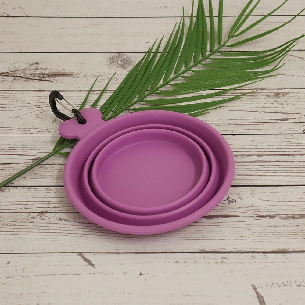 White Magic Collapsible Travel Pet Bowl