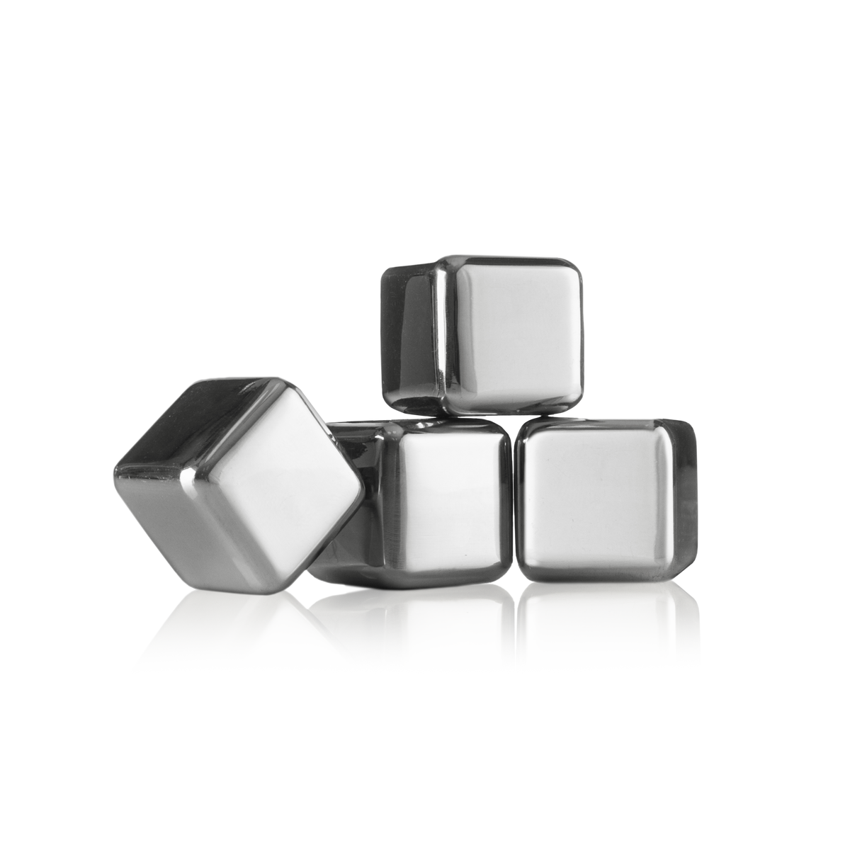Vacu Vin whisky stones, a set of stainless steel cooling cubes