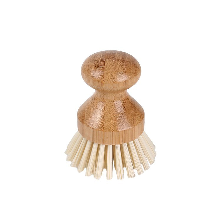 White Magic Eco Basics pot brush with a bamboo handle and natural bristles