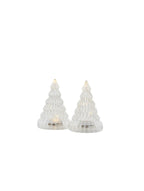 SIRIUS Lucy two small clear glass Christmas trees with LED lights, giftboxed
