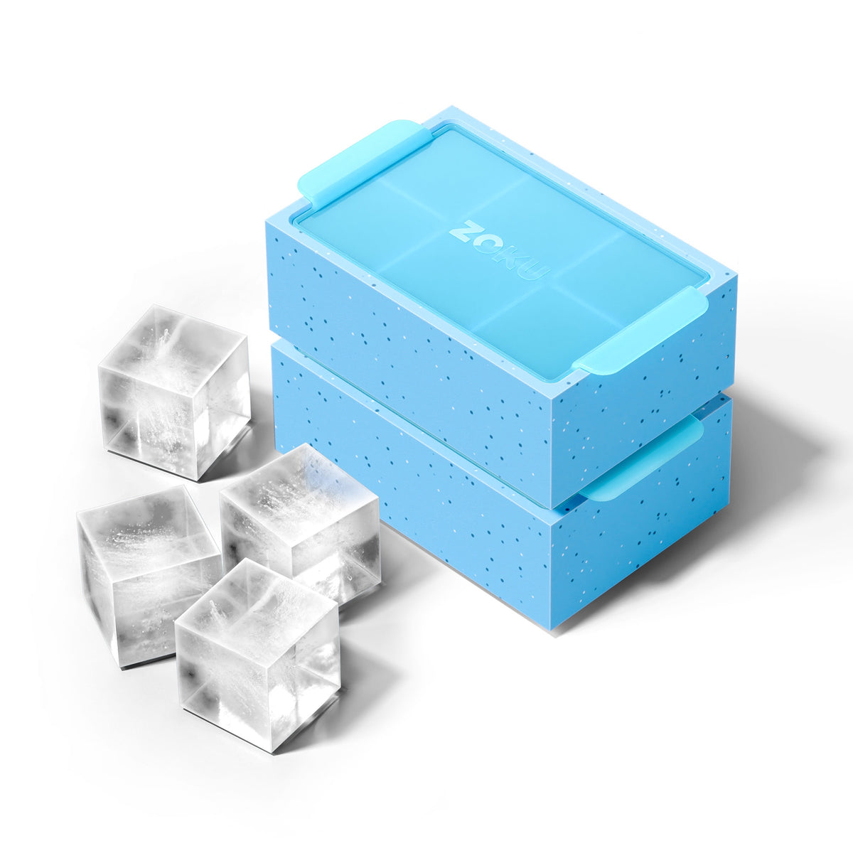 Zoku Jumbo Ice Tray Set of 2 Blue