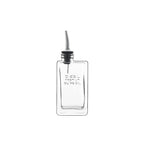 Luigi Bormioli Optima olive oil bottle in clear glass with a pour spout