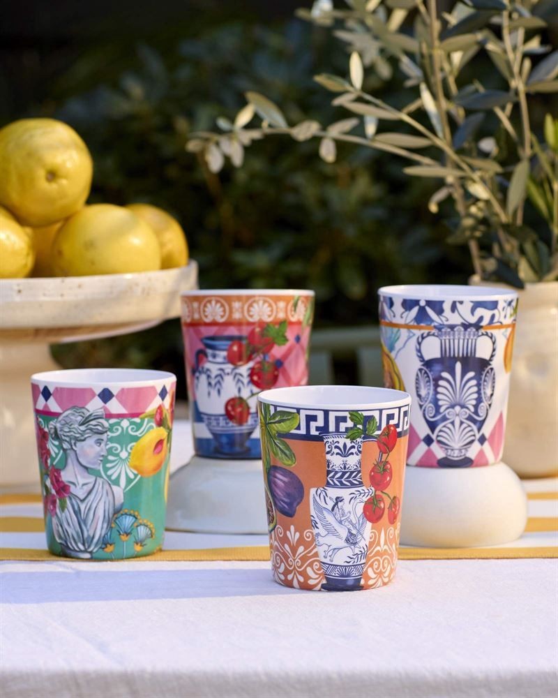 La La Land - Mediterranean Summer Set of 4 - Melamine Cups