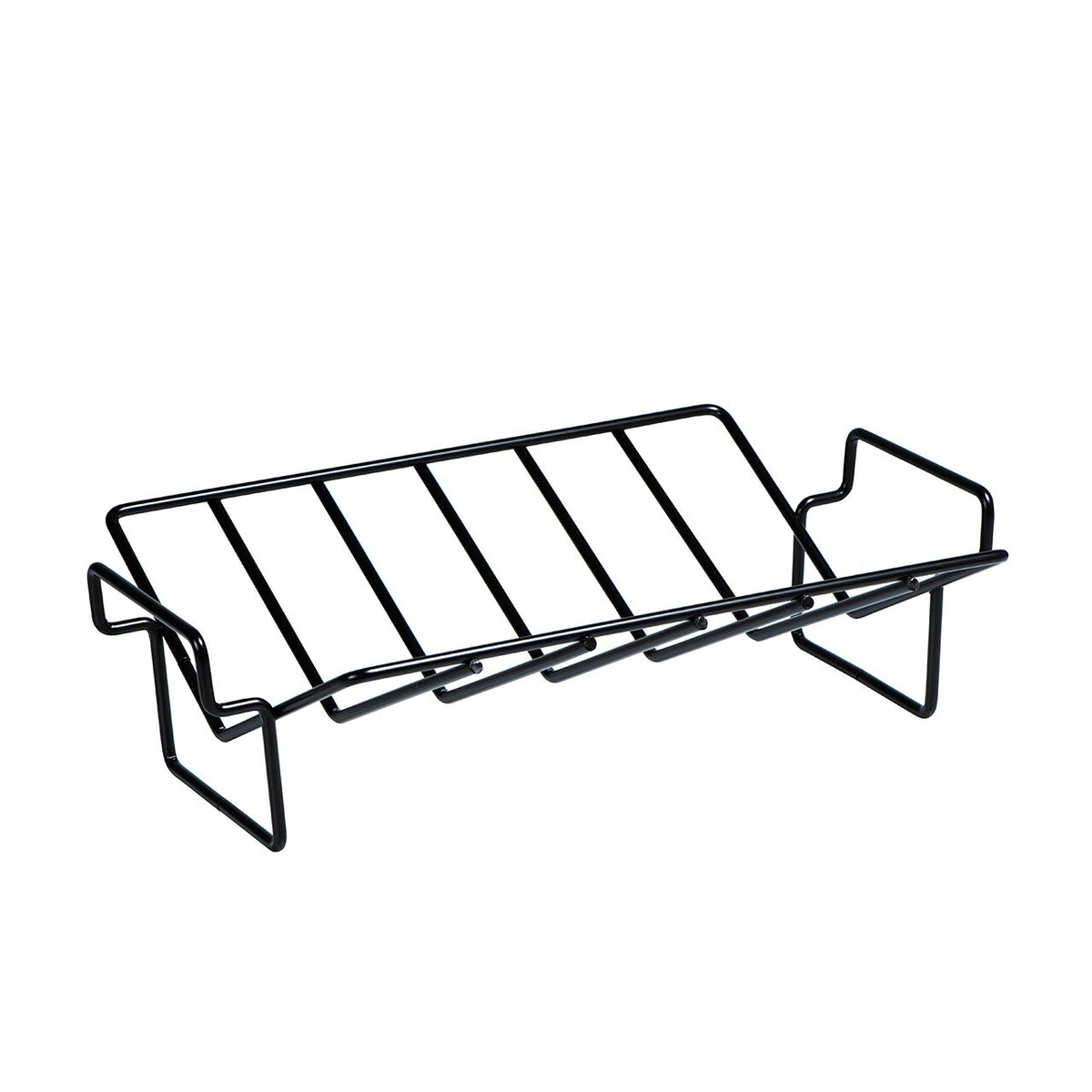 Avanti jumbo roasting rack in black coated steel with raised sides