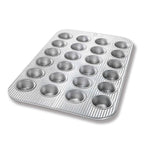 USA Pan mini muffin pan in ridged aluminised steel with 20 cavities