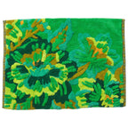 Sage & Clare Eliza bath mat in spring green with a tufted floral pattern