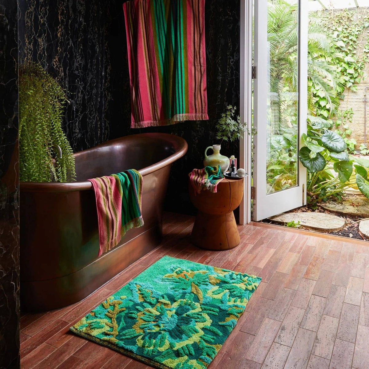Sage & Clare Eliza Bath Mat - Spring Green