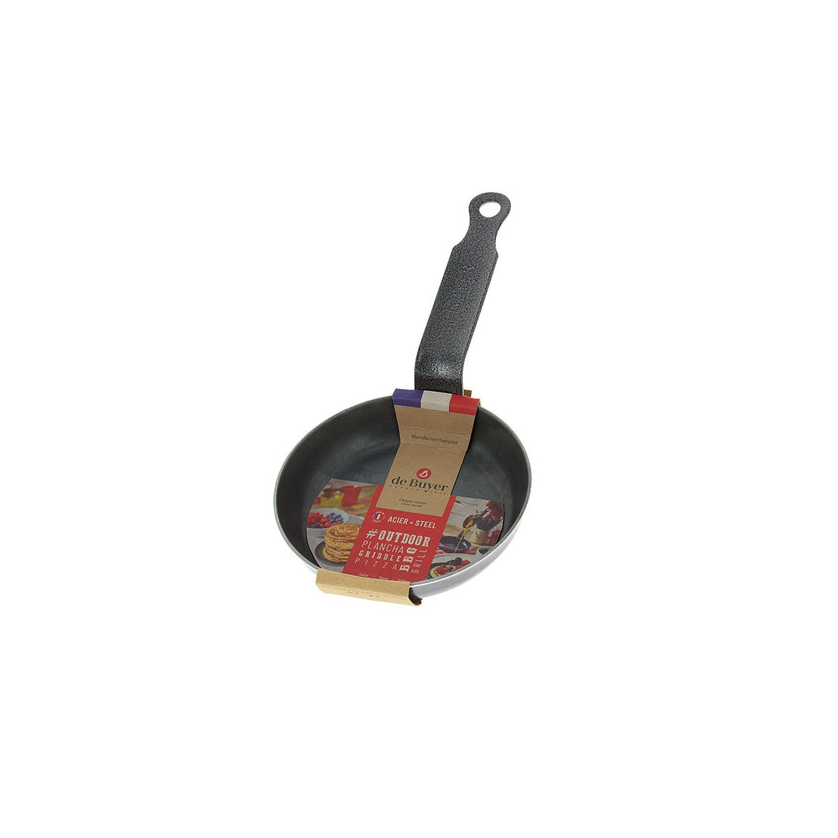 De Buyer blinis pan in blue carbon steel, 12cm