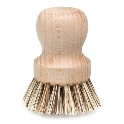 Florence pot brush with a natural bristle head and a wooden handle