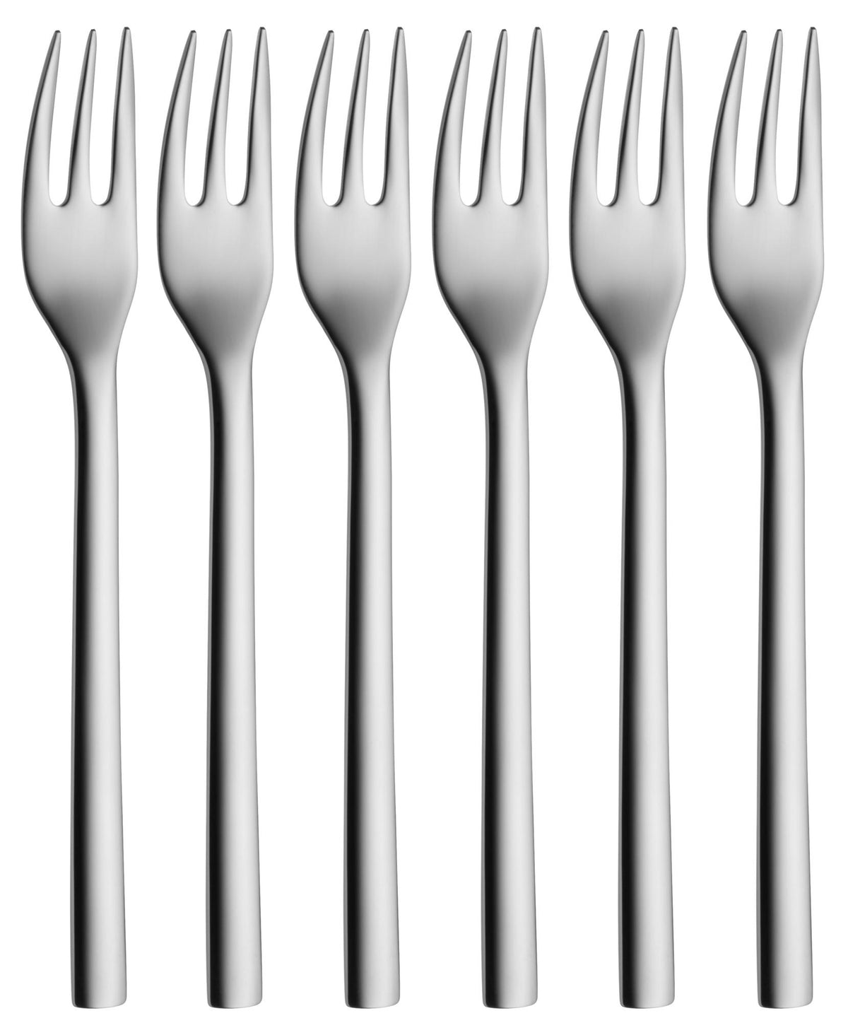 WMF Nuova cake fork set, six in polished stainless steel