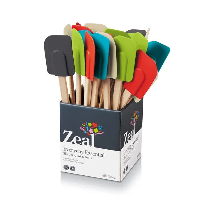 Zeal Everyday Essential silicone cook's tools, a set of spatulas and spoons in assorted colours