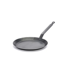 De Buyer pancake pan in blue carbon steel, 24cm, with a long handle