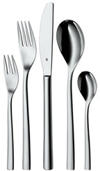 WMF Palermo 60 piece cutlery set in polished stainless steel, one place setting shown