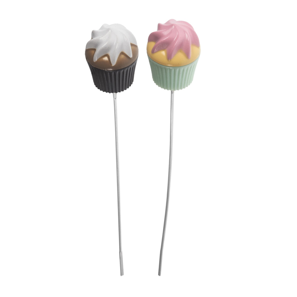 Avanti cupcake novelty cake testers, two long picks with cupcake-shaped tops
