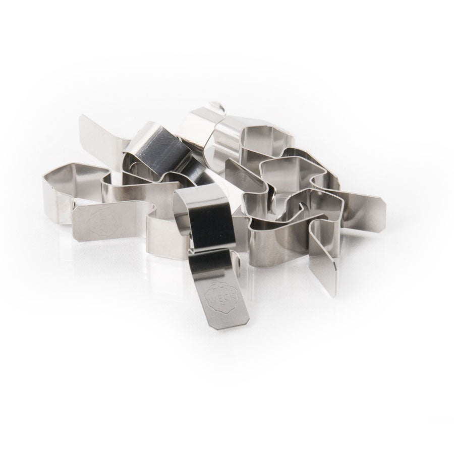 Old Mill Road Weck jar clamps, a pack of twelve in stainless steel