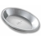 USA Pan oval pie pan in ridged aluminised steel