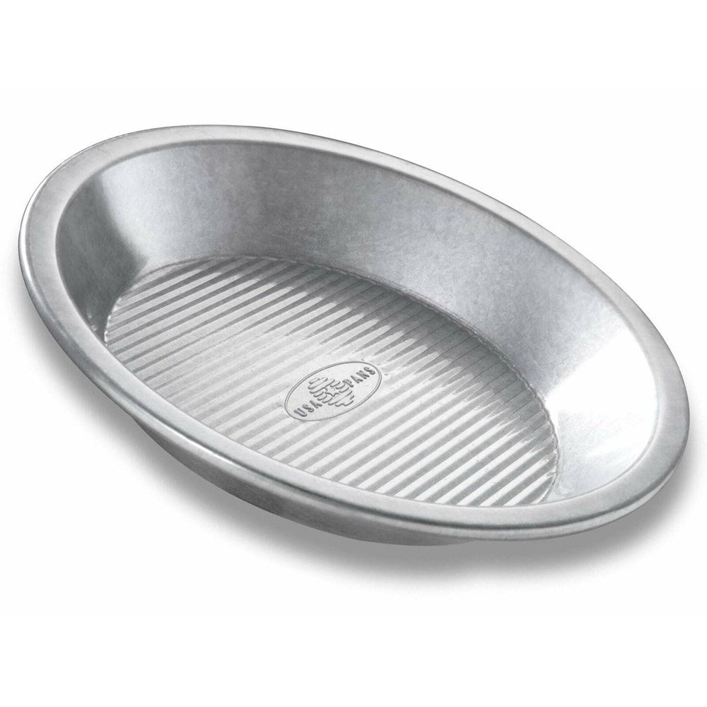 USA Pan oval pie pan in ridged aluminised steel